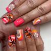 imageBABALAL Press on Nails Medium Square Fake Nails Yellow French Tip Glue on Nails Flower Coquette Acrylic Nails Summer False Nails Art Design 24Pcs Squoval Manicure Stick on Nails for Women GirlsBNI01coconut