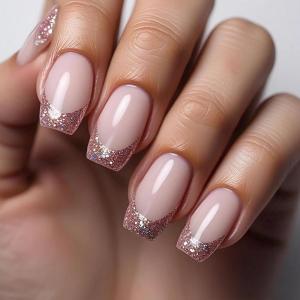imageBABALAL Press on Nails Medium Square Fake Nails Yellow French Tip Glue on Nails Flower Coquette Acrylic Nails Summer False Nails Art Design 24Pcs Squoval Manicure Stick on Nails for Women GirlsBNI04
