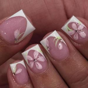 imageBABALAL Press on Nails Medium Square Fake Nails Yellow French Tip Glue on Nails Flower Coquette Acrylic Nails Summer False Nails Art Design 24Pcs Squoval Manicure Stick on Nails for Women GirlsBNJ17