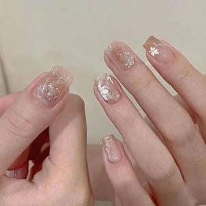 imageBABALAL Purple Press on Nails Short Square Fake Nails Cat Eye Glue on Nails Golden Glitter Shiny Acrylic Nails 24Pcs Squoval Manicure Artificial DIY False Nails for Women and GirlsFNU108shiny