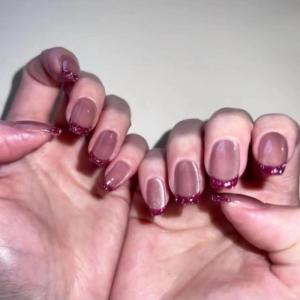 imageBABALAL Purple Press on Nails Short Square Fake Nails Cat Eye Glue on Nails Golden Glitter Shiny Acrylic Nails 24Pcs Squoval Manicure Artificial DIY False Nails for Women and GirlsFNU116pink