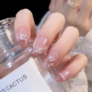 imageBABALAL Purple Press on Nails Short Square Fake Nails Cat Eye Glue on Nails Golden Glitter Shiny Acrylic Nails 24Pcs Squoval Manicure Artificial DIY False Nails for Women and GirlsFNU111flower