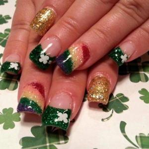 imageBABALAL Round Press on Nails Short Fake Nails Cow Print French Tip Glue on Nails 24Pcs Oval Acrylic Nails for Women and GirlsFNG105green