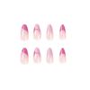 imageBABALAL Almond Press on Nails Medium Fake Nails Blue Swirl Glue on Nails Stiletto Acrylic Nails Matte Stick on Nails with DesignNAILM101pink