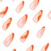 imageBABALAL Almond Press on Nails Medium Fake Nails Blue Swirl Glue on Nails Stiletto Acrylic Nails Matte Stick on Nails with DesignNAILM102orange