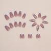 imageBABALAL Almond Press on Nails Medium Fake Nails Blue Swirl Glue on Nails Stiletto Acrylic Nails Matte Stick on Nails with DesignNAILM107white