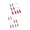 imageBABALAL Almond Press on Nails Medium Fake Nails Blue Swirl Glue on Nails Stiletto Acrylic Nails Matte Stick on Nails with DesignNAILM121purple