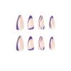 imageBABALAL Almond Press on Nails Medium Fake Nails Blue Swirl Glue on Nails Stiletto Acrylic Nails Matte Stick on Nails with DesignNAILM122purpleswirl
