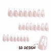 imageBABALAL Blue Press on Nails Medium Almond Fake Nails Sliver Chrome Bow Glue on Nails 3d Heart Charm Acrylic Nails Y2k Rhinestone Glitter Stick on False Nails 24Pcs Stiletto Nails Press onFNW04