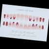 imageBABALAL Blue Press on Nails Medium Almond Fake Nails Sliver Chrome Bow Glue on Nails 3d Heart Charm Acrylic Nails Y2k Rhinestone Glitter Stick on False Nails 24Pcs Stiletto Nails Press onFNW14flower