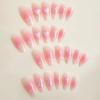 imageBABALAL Blue Press on Nails Medium Almond Fake Nails Sliver Chrome Bow Glue on Nails 3d Heart Charm Acrylic Nails Y2k Rhinestone Glitter Stick on False Nails 24Pcs Stiletto Nails Press onFNW12