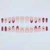 imageBABALAL Blue Press on Nails Medium Almond Fake Nails Sliver Chrome Bow Glue on Nails 3d Heart Charm Acrylic Nails Y2k Rhinestone Glitter Stick on False Nails 24Pcs Stiletto Nails Press onFNW14flower