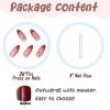 imageBABALAL Blue Press on Nails Medium Almond Fake Nails Sliver Chrome Bow Glue on Nails 3d Heart Charm Acrylic Nails Y2k Rhinestone Glitter Stick on False Nails 24Pcs Stiletto Nails Press onFNW14