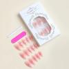 imageBABALAL Blue Press on Nails Medium Almond Fake Nails Sliver Chrome Bow Glue on Nails 3d Heart Charm Acrylic Nails Y2k Rhinestone Glitter Stick on False Nails 24Pcs Stiletto Nails Press onFNW12