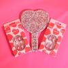 imageBABALAL Blue Press on Nails Medium Almond Fake Nails Sliver Chrome Bow Glue on Nails 3d Heart Charm Acrylic Nails Y2k Rhinestone Glitter Stick on False Nails 24Pcs Stiletto Nails Press onFNW05