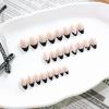 imageBABALAL Blue Press on Nails Medium Almond Fake Nails Sliver Chrome Bow Glue on Nails 3d Heart Charm Acrylic Nails Y2k Rhinestone Glitter Stick on False Nails 24Pcs Stiletto Nails Press onFNW12black