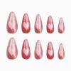 imageBABALAL Blue Press on Nails Medium Almond Fake Nails Sliver Chrome Bow Glue on Nails 3d Heart Charm Acrylic Nails Y2k Rhinestone Glitter Stick on False Nails 24Pcs Stiletto Nails Press onFNW05