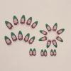 imageBABALAL Blue Press on Nails Medium Almond Fake Nails Sliver Chrome Bow Glue on Nails 3d Heart Charm Acrylic Nails Y2k Rhinestone Glitter Stick on False Nails 24Pcs Stiletto Nails Press onFNW20