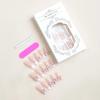 imageBABALAL Blue Press on Nails Medium Almond Fake Nails Sliver Chrome Bow Glue on Nails 3d Heart Charm Acrylic Nails Y2k Rhinestone Glitter Stick on False Nails 24Pcs Stiletto Nails Press onFNW01bow