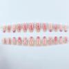 imageBABALAL Blue Press on Nails Medium Almond Fake Nails Sliver Chrome Bow Glue on Nails 3d Heart Charm Acrylic Nails Y2k Rhinestone Glitter Stick on False Nails 24Pcs Stiletto Nails Press onFNW14pink