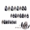 imageBABALAL Blue Press on Nails Medium Almond Fake Nails Sliver Chrome Bow Glue on Nails 3d Heart Charm Acrylic Nails Y2k Rhinestone Glitter Stick on False Nails 24Pcs Stiletto Nails Press onFNW07