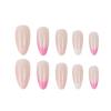 imageBABALAL Blue Press on Nails Medium Fake Nails Almond Glue on Nails Stiletto Acrylic Nails with Flower Design 24Pcs Stick on Nails for Women and GirlsNAILG03