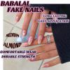imageBABALAL French Tip Press On Nails  Medium Almond White 3D Bow Glossy Stiletto 24pcs for Women ampamp GirlsFNW12