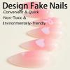 imageBABALAL French Tip Press On Nails  Medium Almond White 3D Bow Glossy Stiletto 24pcs for Women ampamp GirlsFNW12