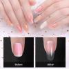 imageBABALAL Nail Extension Kit Poly Gel Nail Extension Tools Set 100pcs Nail Form Molds with 10pcs Nail Clips and 5pcs Acrylic Nail Brushes for Home Salon Use