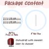 imageBABALAL Square Press on Nails Long Fake Nails Blue French Tip Glue on Nails Glitter Shiny Heart Design Acrylic Nails 24Pcs Squoval Manicure Artificial False Nails for Women and GirlsFNO05black