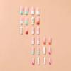 imageBABALAL Square Press on Nails Long Fake Nails Blue French Tip Glue on Nails Glitter Shiny Heart Design Acrylic Nails 24Pcs Squoval Manicure Artificial False Nails for Women and GirlsFNO02colorful