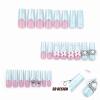 imageBABALAL Square Press on Nails Long Fake Nails Blue French Tip Glue on Nails Glitter Shiny Heart Design Acrylic Nails 24Pcs Squoval Manicure Artificial False Nails for Women and GirlsFNO15kitten