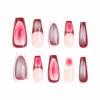 imageBABALAL Square Press on Nails Long Fake Nails Blue French Tip Glue on Nails Glitter Shiny Heart Design Acrylic Nails 24Pcs Squoval Manicure Artificial False Nails for Women and GirlsFNO04ombre