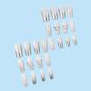 imageBABALAL Square Press on Nails Long Fake Nails Blue French Tip Glue on Nails Glitter Shiny Heart Design Acrylic Nails 24Pcs Squoval Manicure Artificial False Nails for Women and GirlsFNO04butterfly