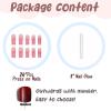 imageBABALAL Square Press on Nails Long Fake Nails Blue French Tip Glue on Nails Glitter Shiny Heart Design Acrylic Nails 24Pcs Squoval Manicure Artificial False Nails for Women and GirlsFNO22pink