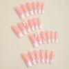 imageBABALAL Square Press on Nails Long Fake Nails Blue French Tip Glue on Nails Glitter Shiny Heart Design Acrylic Nails 24Pcs Squoval Manicure Artificial False Nails for Women and GirlsFNO04white
