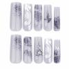 imageBABALAL Square Press on Nails Long Fake Nails Blue French Tip Glue on Nails Glitter Shiny Heart Design Acrylic Nails 24Pcs Squoval Manicure Artificial False Nails for Women and GirlsFNO03goth