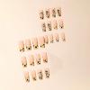 imageBABALAL Square Press on Nails Long Fake Nails Blue French Tip Glue on Nails Glitter Shiny Heart Design Acrylic Nails 24Pcs Squoval Manicure Artificial False Nails for Women and GirlsFNO15cheetah