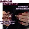 imageBABALAL Square Press on Nails Long Fake Nails Blue French Tip Glue on Nails Glitter Shiny Heart Design Acrylic Nails 24Pcs Squoval Manicure Artificial False Nails for Women and GirlsFNO07red