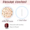 imageBABALAL Square Press on Nails Long Fake Nails Blue French Tip Glue on Nails Glitter Shiny Heart Design Acrylic Nails 24Pcs Squoval Manicure Artificial False Nails for Women and GirlsFNO15cheetah
