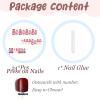 imageBABALAL Square Press on Nails Long Fake Nails Blue French Tip Glue on Nails Glitter Shiny Heart Design Acrylic Nails 24Pcs Squoval Manicure Artificial False Nails for Women and GirlsFNO04ombre