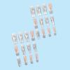 imageBABALAL Square Press on Nails Long Fake Nails Blue French Tip Glue on Nails Glitter Shiny Heart Design Acrylic Nails 24Pcs Squoval Manicure Artificial False Nails for Women and GirlsFNO03chrome
