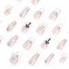 imageBABALAL Square Press on Nails Long Fake Nails Blue French Tip Glue on Nails Glitter Shiny Heart Design Acrylic Nails 24Pcs Squoval Manicure Artificial False Nails for Women and GirlsFNO09white