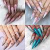 imageBABALAL Stiletto Nail Tips 500Pcs Clear Acrylic Nail Tips Half Cover False Nail Tips Long Artificial Nails for Home and Salon