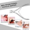 imageCuticle Trimmer Cuticles Pusher Cutter Nail Polish Remover Scissor Professional Cuticle Nipper and Cuticle Pusher Manicure Pedicure Tools for Prune Dead Skin Fingernails and Toenails