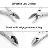 imageCuticle Trimmer Cuticles Pusher Cutter Nail Polish Remover Scissor Professional Cuticle Nipper and Cuticle Pusher Manicure Pedicure Tools for Prune Dead Skin Fingernails and Toenails