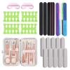 imageBABALAL Nail Manicure Set and Buffer Tools 10 in 1 Stainless Steel Nail Kit Pedicure Tools Nail Clippers Nail Files and Buffers Dust Brush Sponge Separator for Nail Care