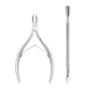 imageCuticle Trimmer Cuticles Pusher Cutter Nail Polish Remover Scissor Professional Cuticle Nipper and Cuticle Pusher Manicure Pedicure Tools for Prune Dead Skin Fingernails and Toenails