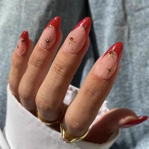 imageBABALAL French Tip Press On Nails  Medium Almond White 3D Bow Glossy Stiletto 24pcs for Women ampamp GirlsFNW14