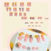 imageBABALAL 48Pcs Square Nails press on Short ampamp Press on Toenails Set Glossy Glue on Pink Fake Nails French Tip Acrylic Kit Summer False Toe Nail with Design Glossy KitANht105